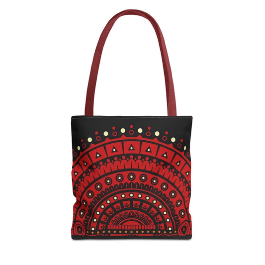 Kerala Theyyam tote bag design, Colorful AOP Bag, Ethnic Print Carryall, Stylish Shopping Tote, Eco-Friendly Beach Bag, Festival Accessory