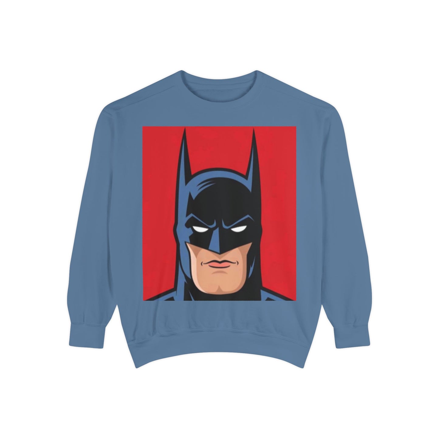 Batman Vintage Unisex Garment-Dyed Sweatshirt, Cozy Graphic Sweatshirt, Retro Style Crewneck, Gifts for Fans, Superhero Apparel
