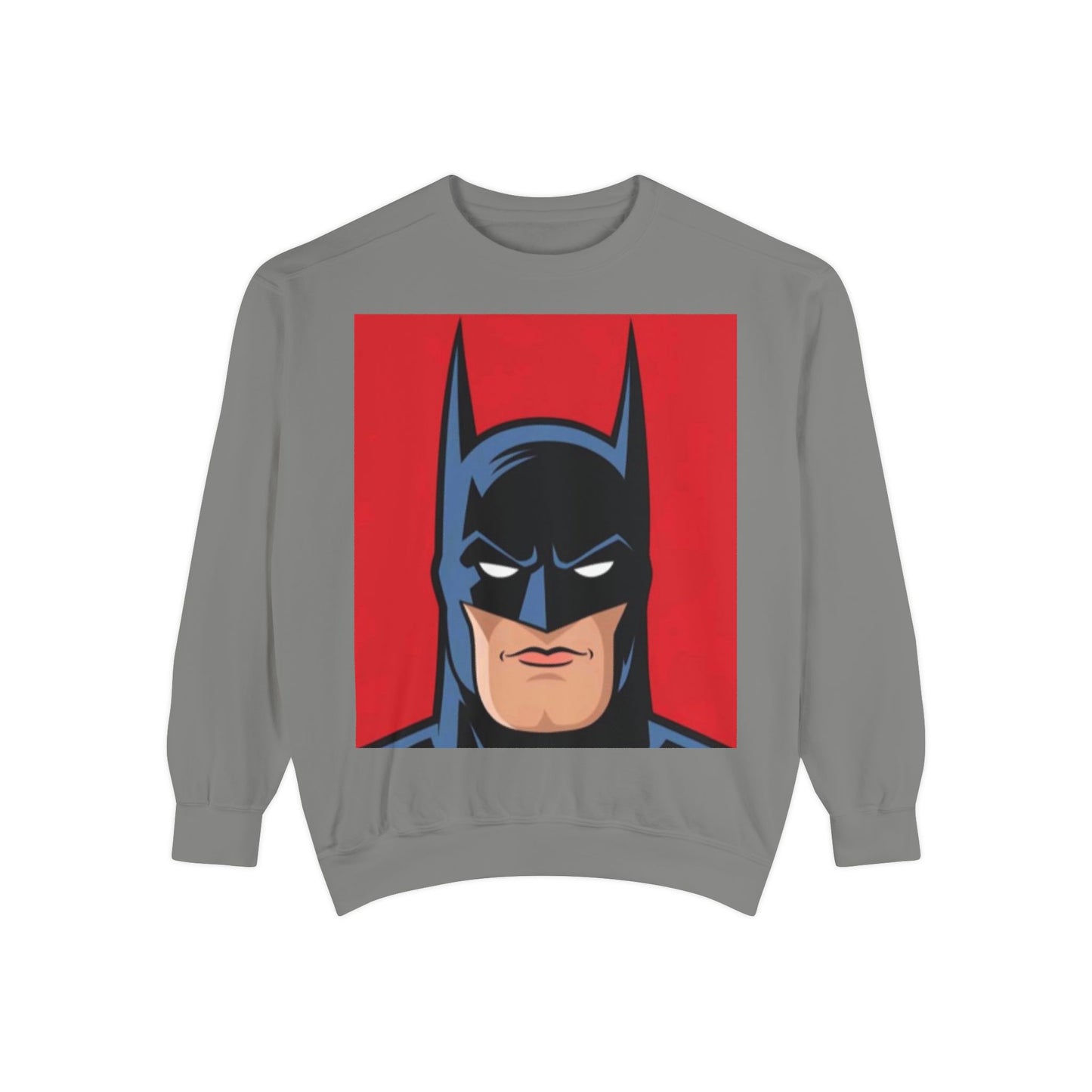 Batman Vintage Unisex Garment-Dyed Sweatshirt, Cozy Graphic Sweatshirt, Retro Style Crewneck, Gifts for Fans, Superhero Apparel