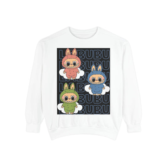 Labubu - Must have VIRAL Trend - Unisex Garment-Dyed Sweatshirt - crewneck