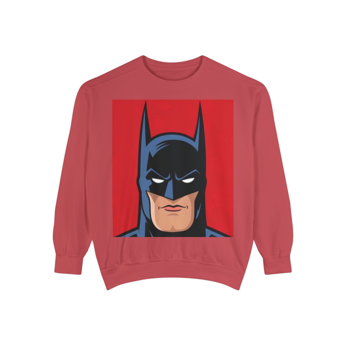 Batman Vintage Unisex Garment-Dyed Sweatshirt, Cozy Graphic Sweatshirt, Retro Style Crewneck, Gifts for Fans, Superhero Apparel