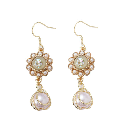 Retro Hong Kong Style Long Elegant Earrings Light Luxury