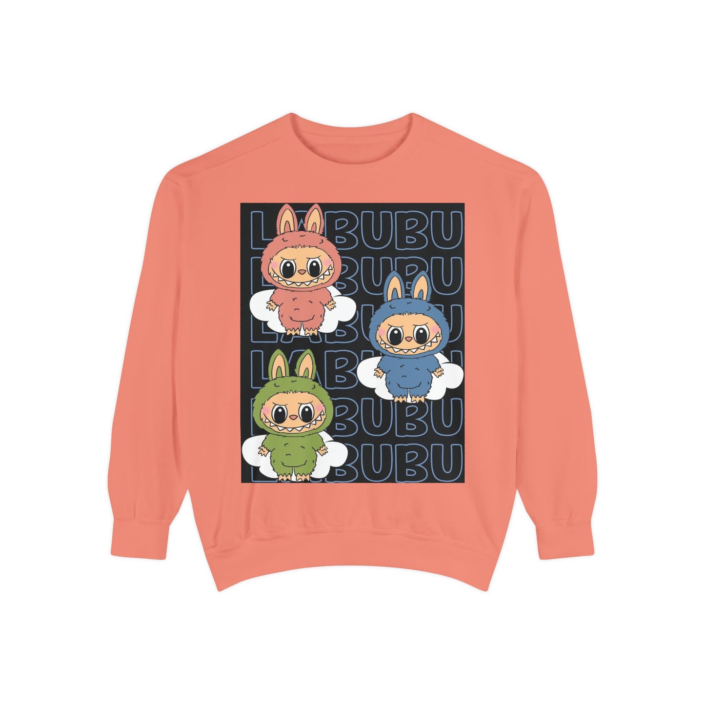 Labubu - Must have VIRAL Trend - Unisex Garment-Dyed Sweatshirt - crewneck