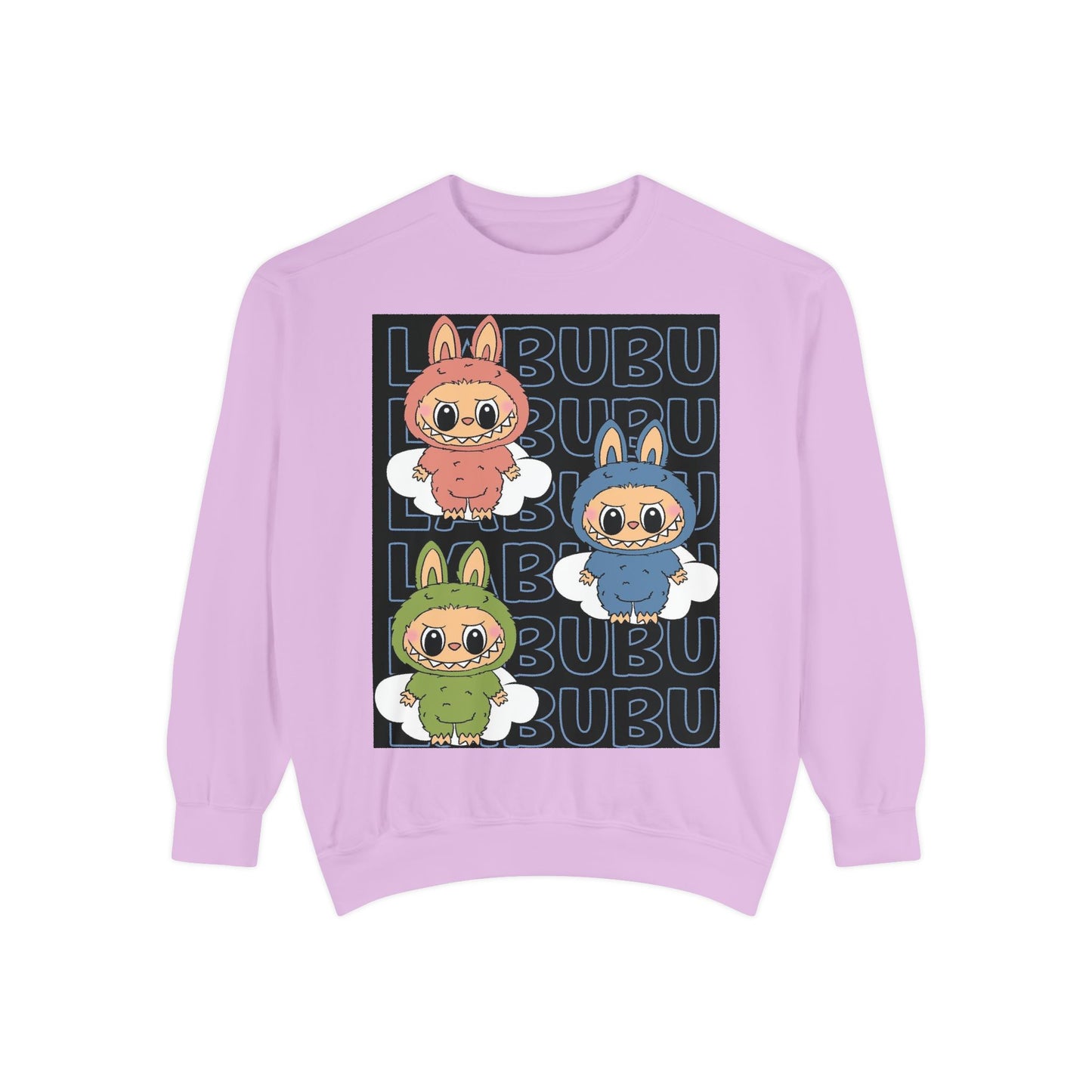 Labubu - Must have VIRAL Trend - Unisex Garment-Dyed Sweatshirt - crewneck