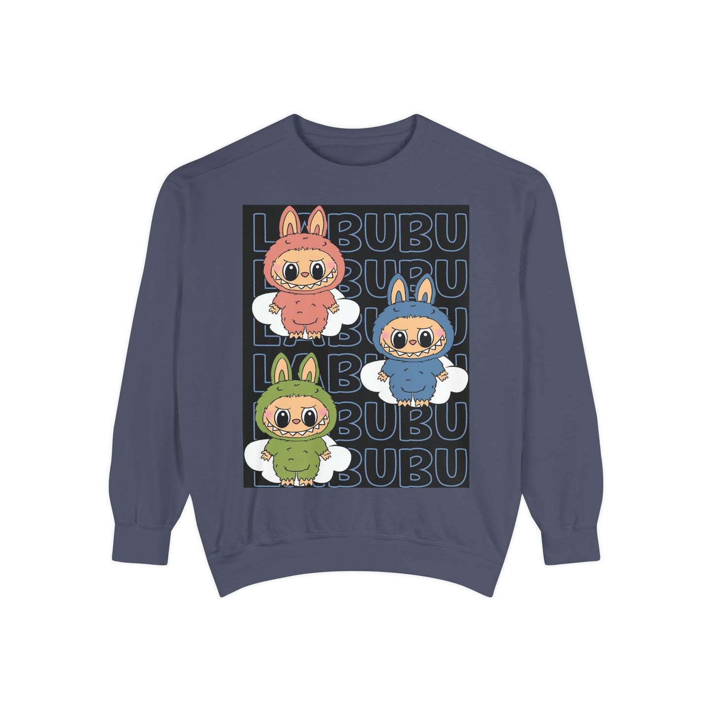 Labubu - Must have VIRAL Trend - Unisex Garment-Dyed Sweatshirt - crewneck