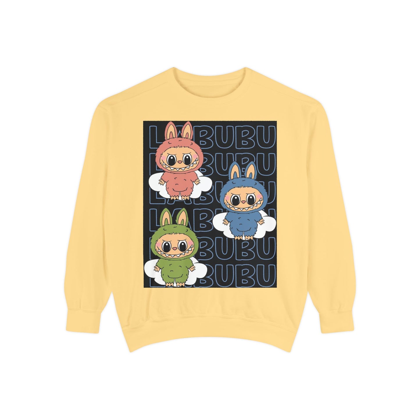 Labubu - Must have VIRAL Trend - Unisex Garment-Dyed Sweatshirt - crewneck
