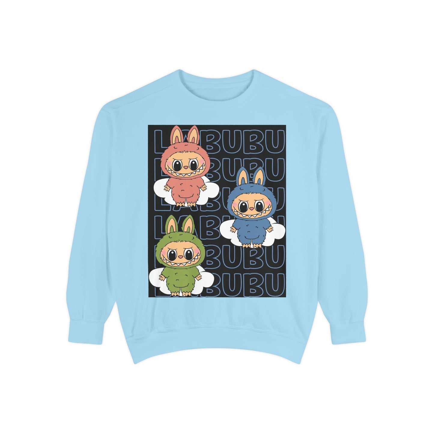 Labubu - Must have VIRAL Trend - Unisex Garment-Dyed Sweatshirt - crewneck