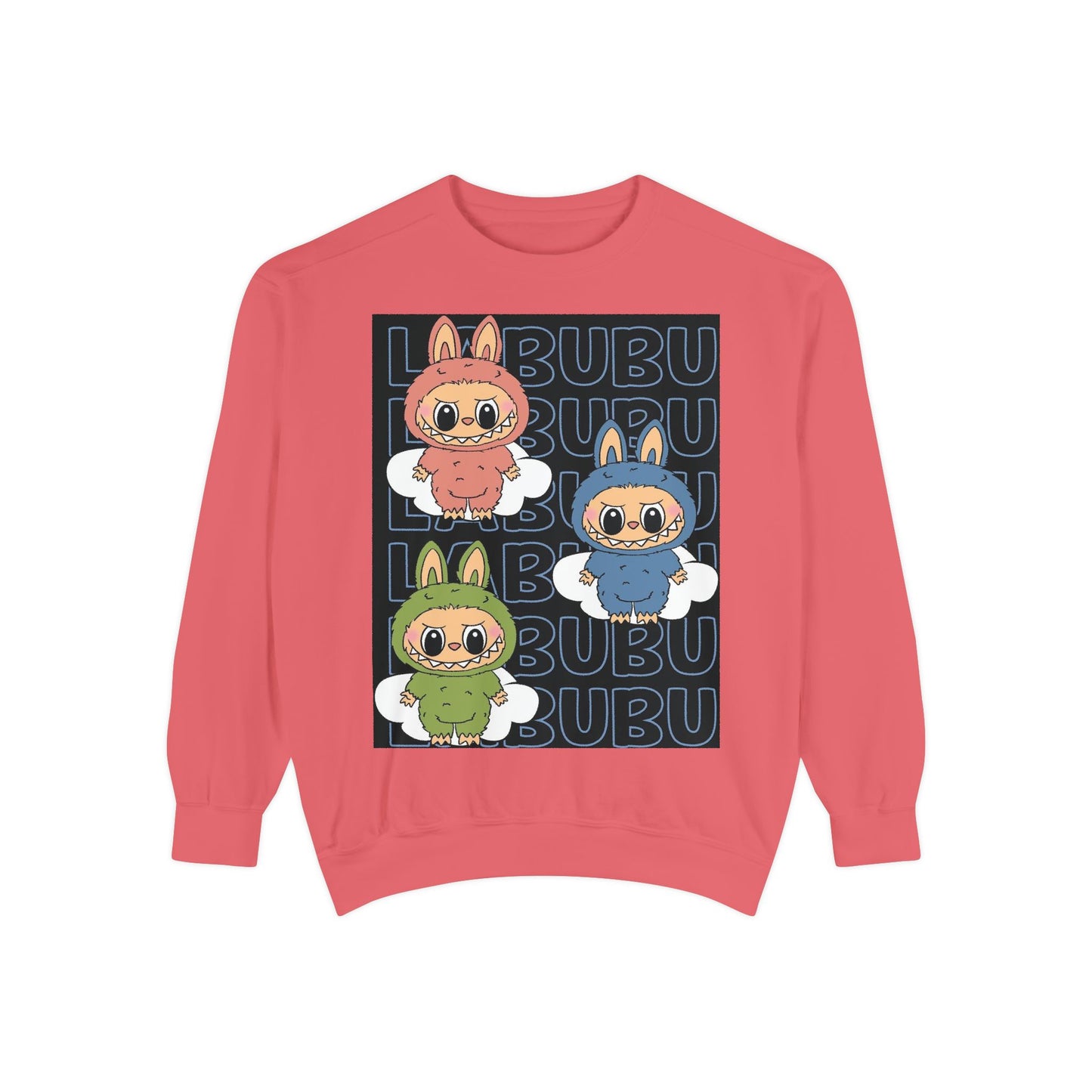 Labubu - Must have VIRAL Trend - Unisex Garment-Dyed Sweatshirt - crewneck
