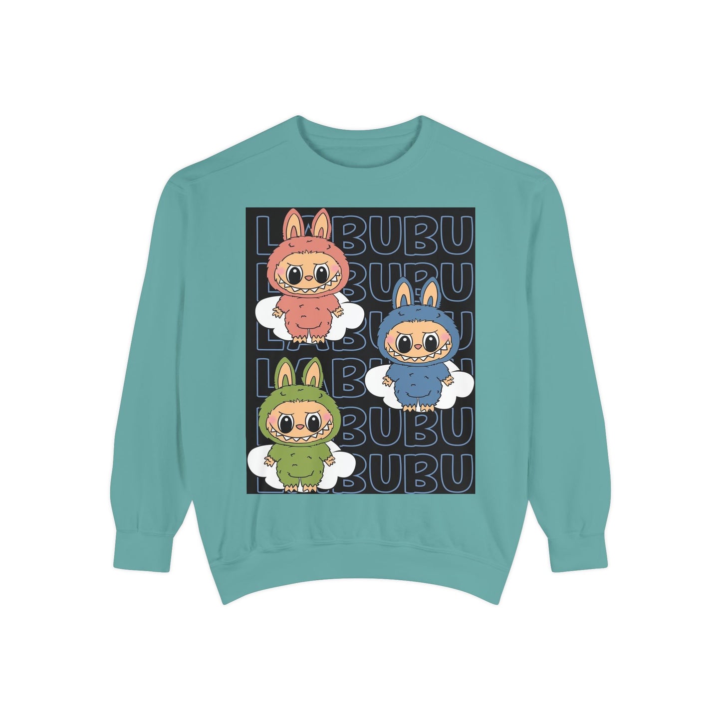Labubu - Must have VIRAL Trend - Unisex Garment-Dyed Sweatshirt - crewneck