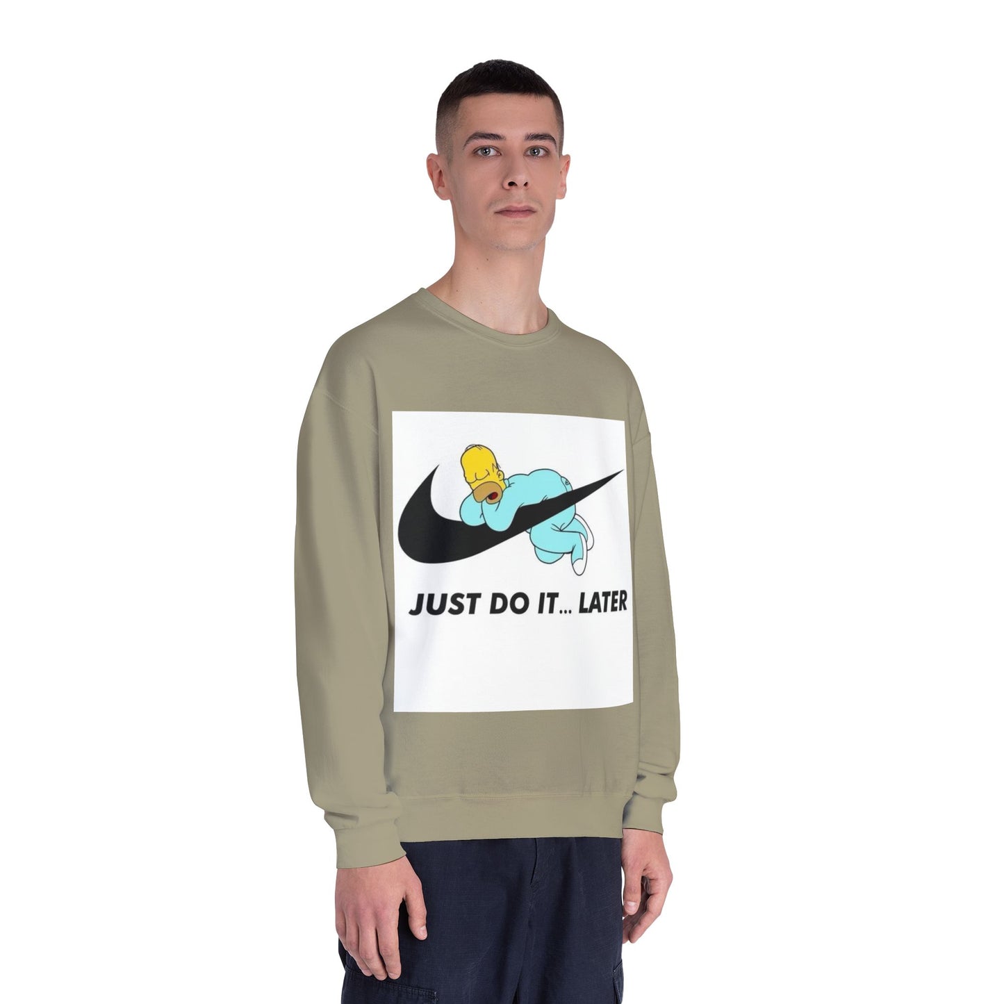 Hilarious Just Do It Later Sweatshirt, Funny Gift for Him/Her, Casual Wear, Cozy Crewneck for Relaxation, Perfect for Birthdays, Pajama Days