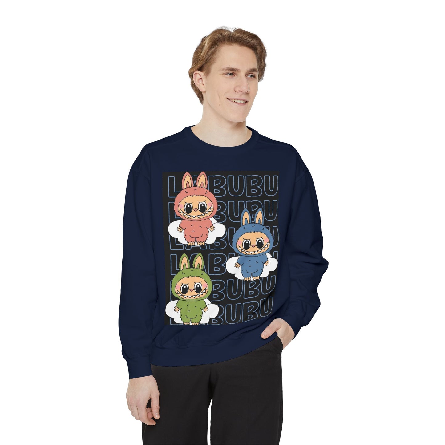 Labubu - Must have VIRAL Trend - Unisex Garment-Dyed Sweatshirt - crewneck