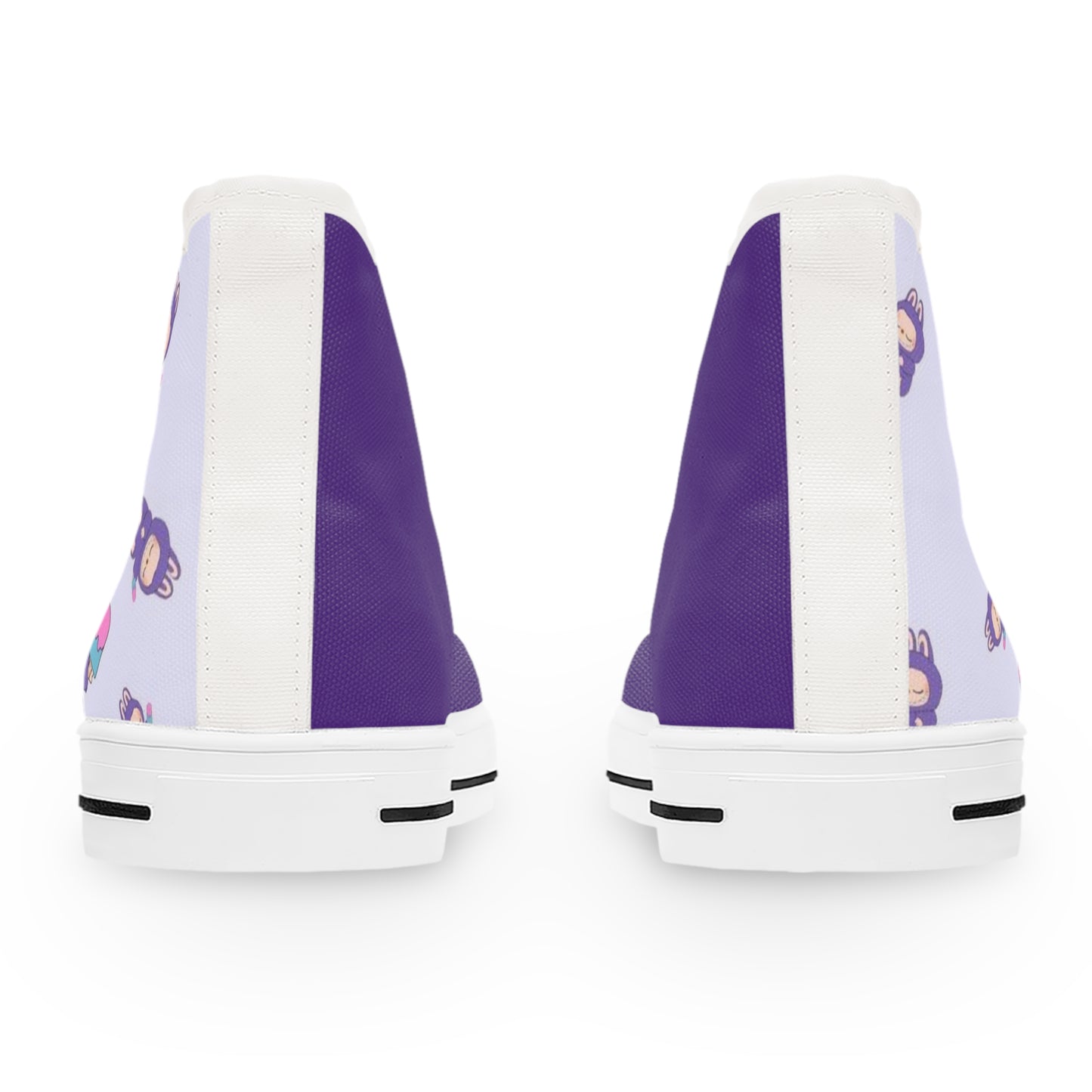 LABUBU High Top Sneakers, Fun Cartoon Kicks, Unique Vegan Shoes, Perfect for Spring, Great Gift for Kids and Adults