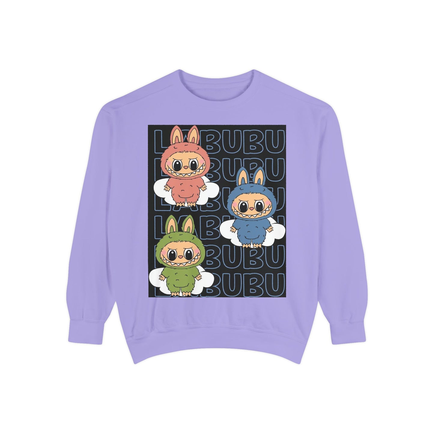 Labubu - Must have VIRAL Trend - Unisex Garment-Dyed Sweatshirt - crewneck