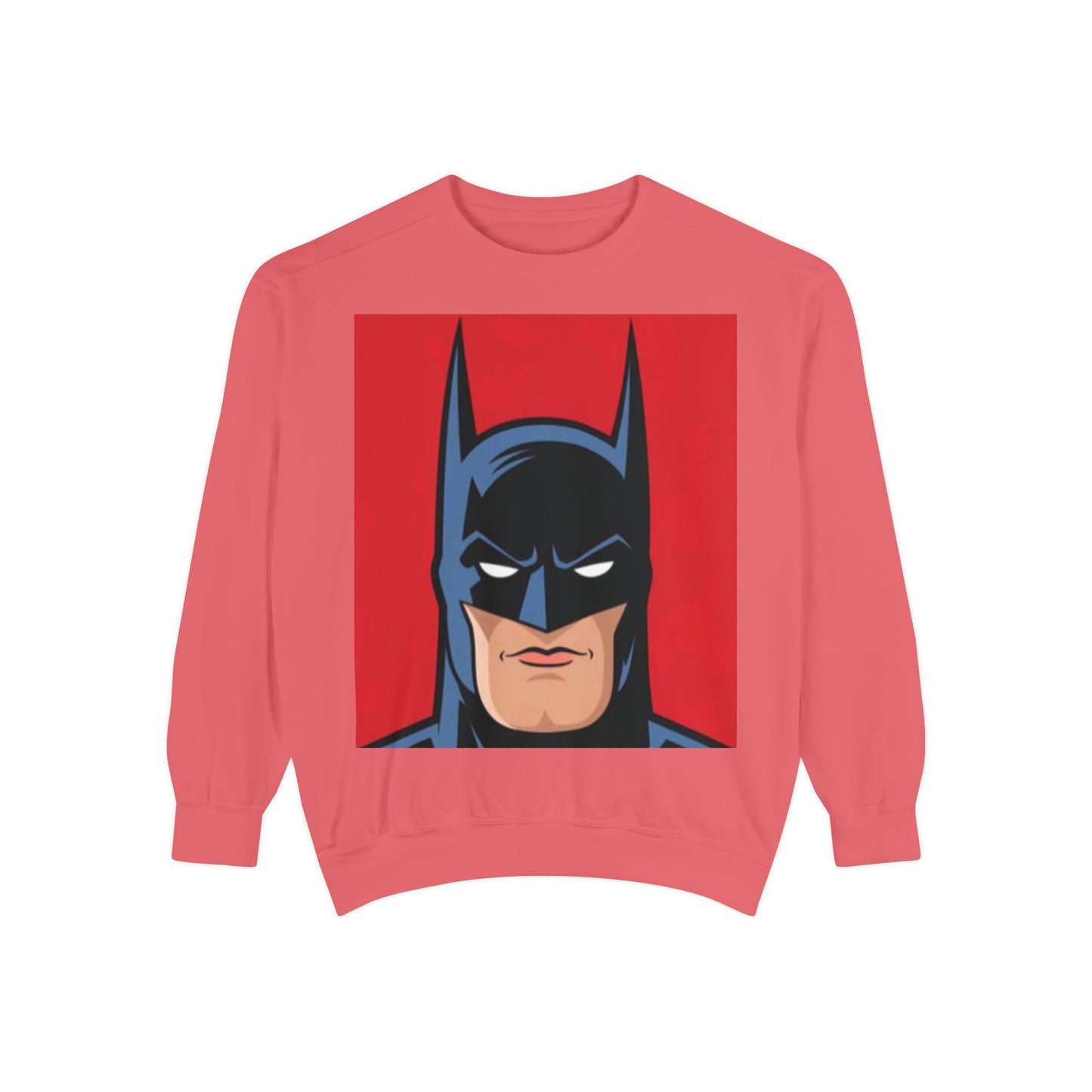 Batman Vintage Unisex Garment-Dyed Sweatshirt, Cozy Graphic Sweatshirt, Retro Style Crewneck, Gifts for Fans, Superhero Apparel
