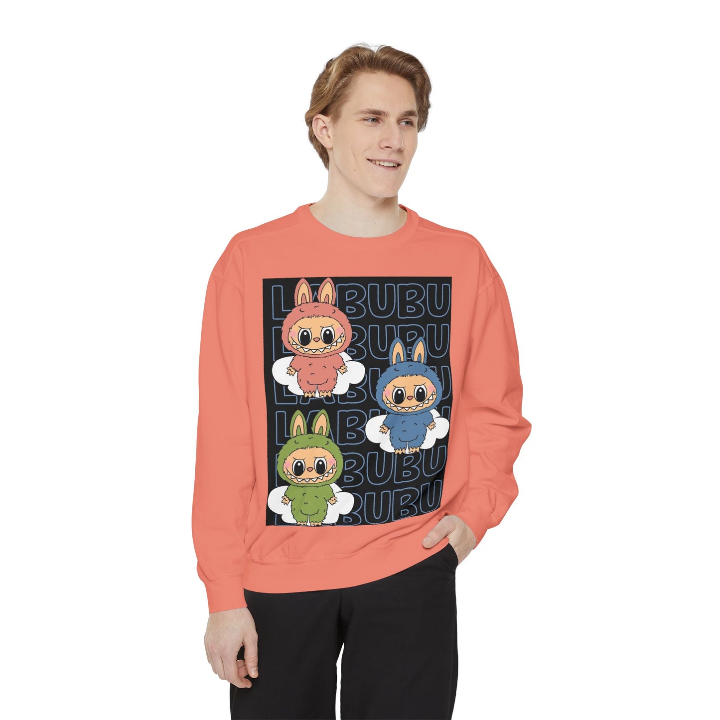 Labubu - Must have VIRAL Trend - Unisex Garment-Dyed Sweatshirt - crewneck