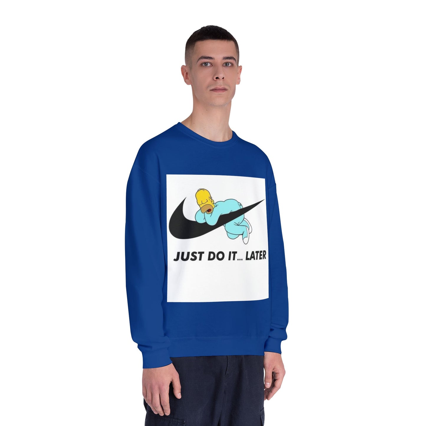 Hilarious Just Do It Later Sweatshirt, Funny Gift for Him/Her, Casual Wear, Cozy Crewneck for Relaxation, Perfect for Birthdays, Pajama Days