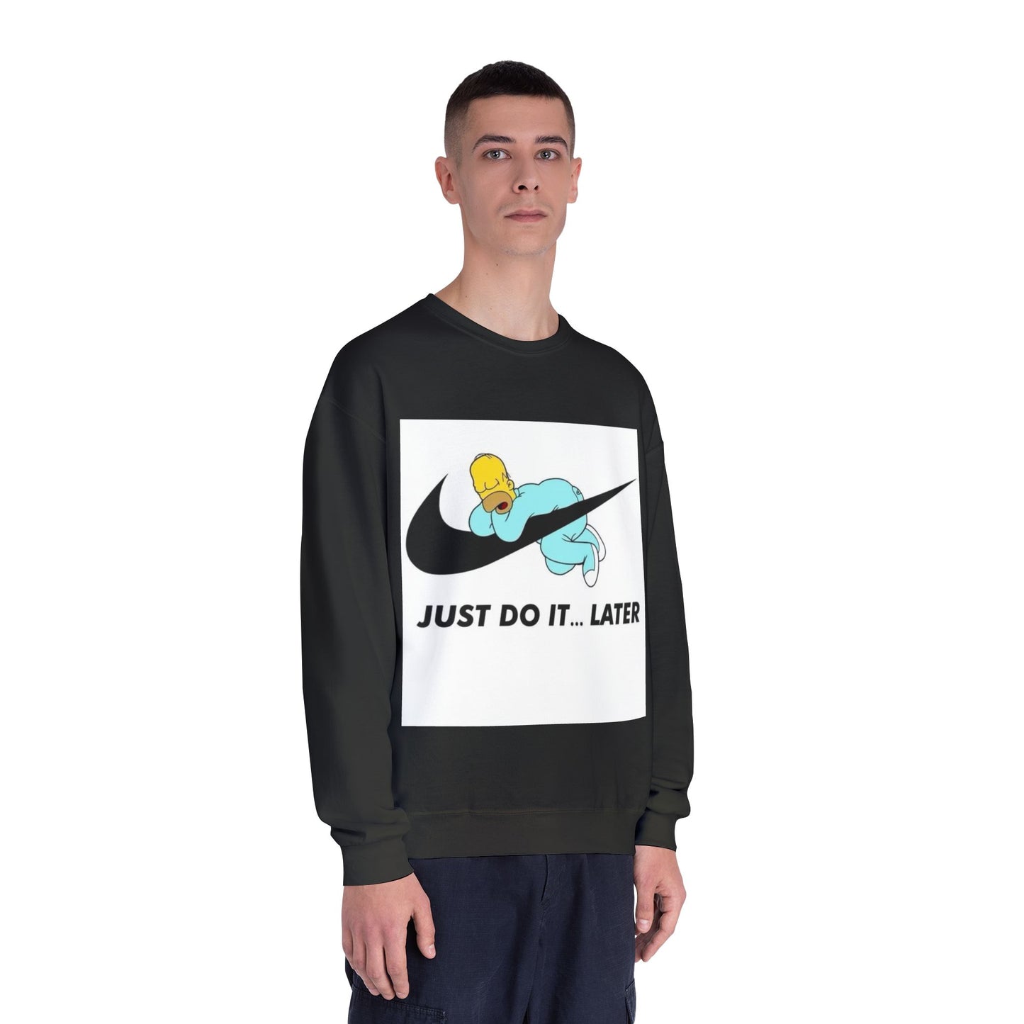 Hilarious Just Do It Later Sweatshirt, Funny Gift for Him/Her, Casual Wear, Cozy Crewneck for Relaxation, Perfect for Birthdays, Pajama Days