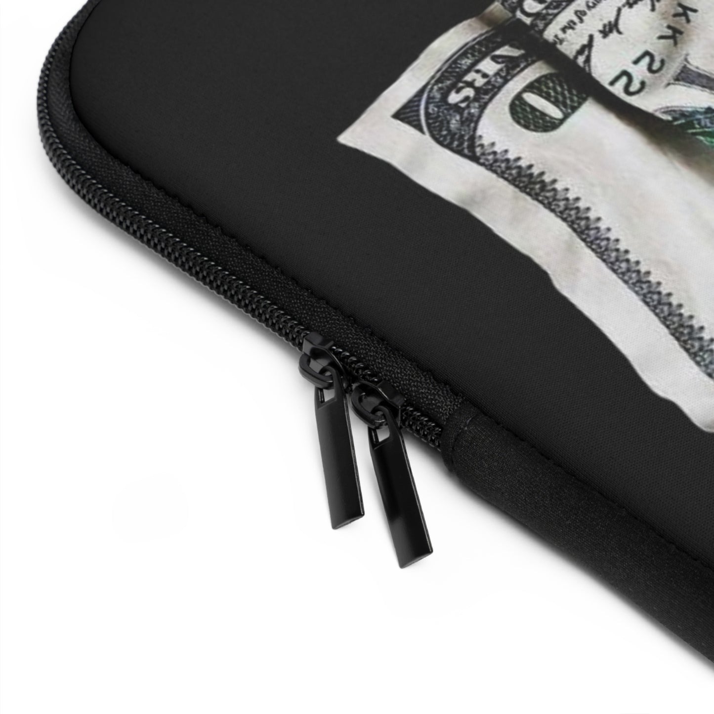Money is Crumpled - Dollar Laptop Sleeve | switch to e-coins - Trendy Tech Accessory, Gift for Students, Urban Style, Tech Organizer, Office Essentials