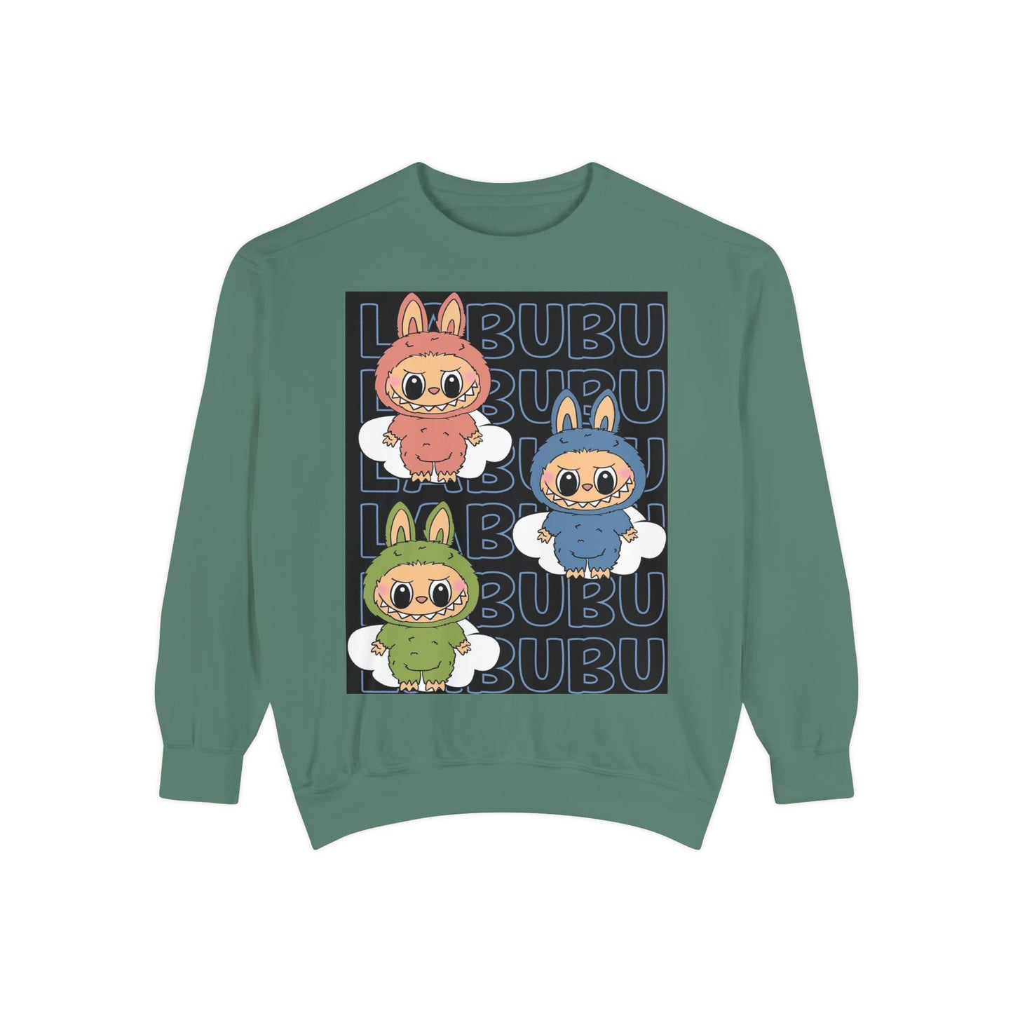 Labubu - Must have VIRAL Trend - Unisex Garment-Dyed Sweatshirt - crewneck