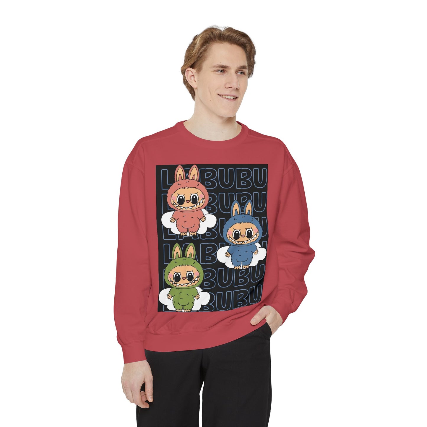 Labubu - Must have VIRAL Trend - Unisex Garment-Dyed Sweatshirt - crewneck